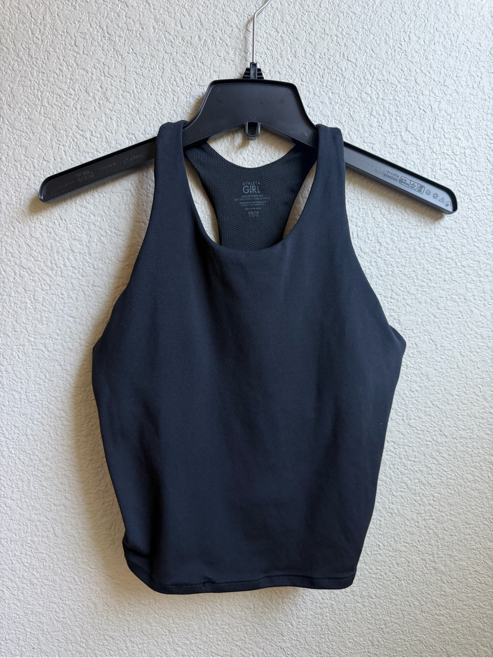 Athleta Girl black racer back workout top